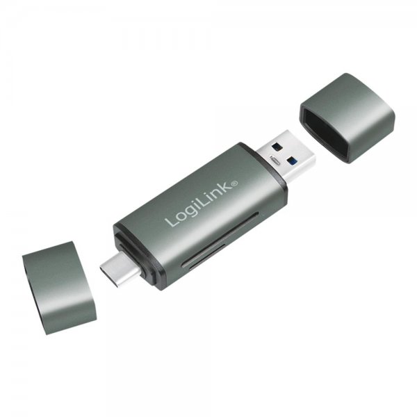 LogiLink CR0043 USB 3.2 Gen1-Kartenleser, für SD- und microSD-Karte, Aluminiumgehäuse