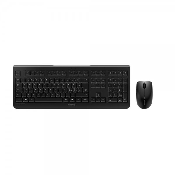 CHERRY DW 3000 Wireless Desktop Set Tastatur und Maus Schwarz QUERTY Layout mit Euro-Symbol