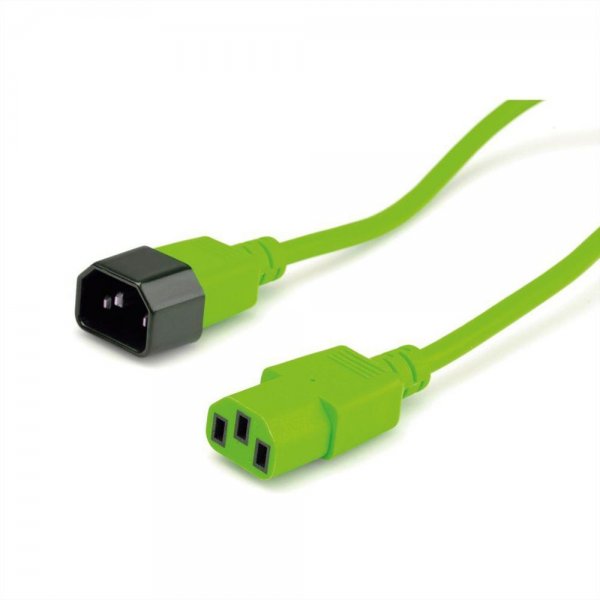 ROLINE Strom-Kabel mit Kaltgerätestecker IEC320 C14 Stecker C 13 Buchse Schwarz 3 m 