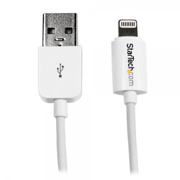StarTech.com USBLT1MW Apple Lightning/St auf USB A/St Kabel 1m weiß