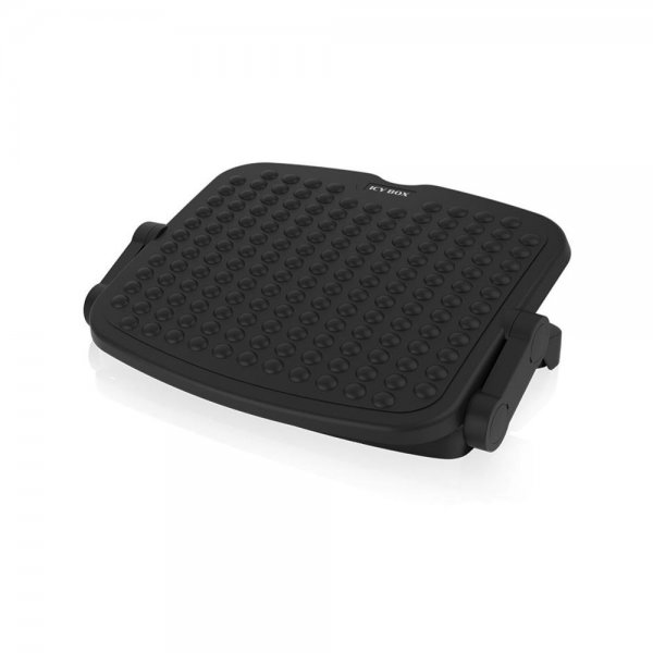Icy Box Ergonomische Fußstütze unter Schreibtisch Gaming Fußablage schwarz Kunststoff Metall IB-EWA111-FT