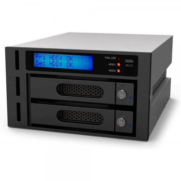 RAIDON iR2622 Internes RAID für 2x 2,5"/3,5" SATA Festplatte/SSD, RAID 0, 1