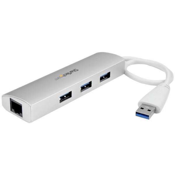 StarTech.com 3 Port mobiler USB 3.0 Hub plus Gigabit Ethernet
