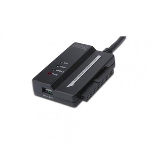 DIGITUS USB 3.0 zu SATA + 3,5" IDE Adapter Kabel Netzteil 12V/12A 8TB Adapterkabel