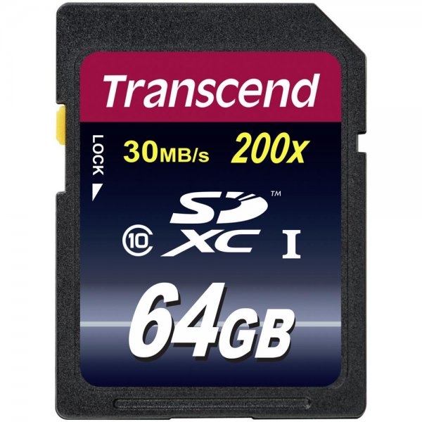 Transcend SDXC 64GB Class 10 SD-Karte Speicherkarte