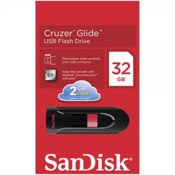 SanDisk SANDISK CRUZER GLIDE 32GB - USB-STICK # SDCZ60-032G-B35