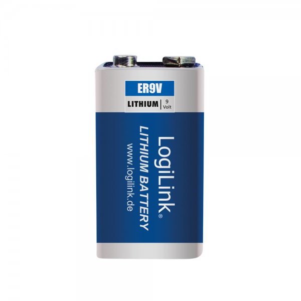 LogiLink ER9VLIB Ultra Power ER9V Lithium Batterie, Block, 9V