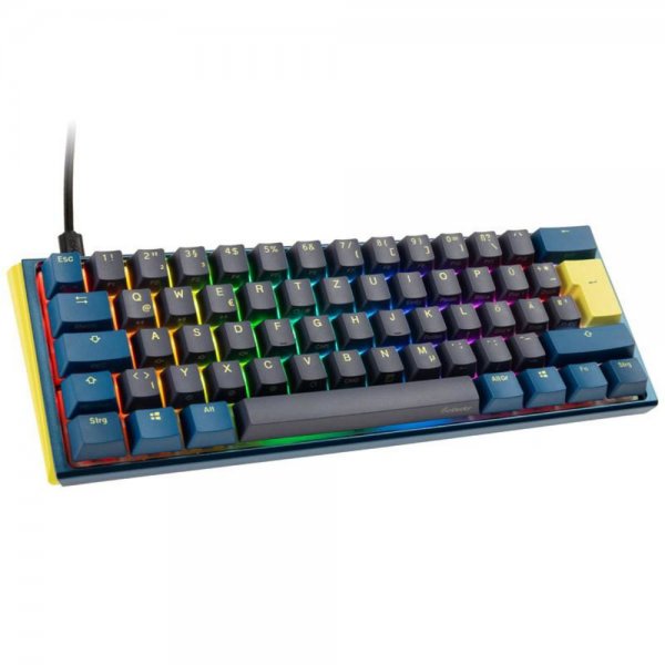 Ducky One 3 Daybreak Mini Gaming Tastatur RGB LED MX-Clear DE-Layout QWERTZ beleuchtet