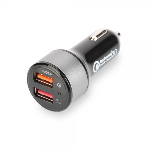 Ednet USB-Auto-Ladeadapter Quick Charge 3.0 2 Ports