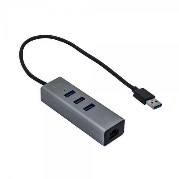 i-tec USB 3.0 Metal 3-Port HUB mit Gigabit Ethernet Adapter