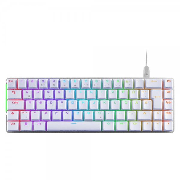 ASUS ROG Falchion Ace WHT RGB Gaming Tastatur, weiß, Deutsches Layout, 65% Formfaktor, Touch-Panel