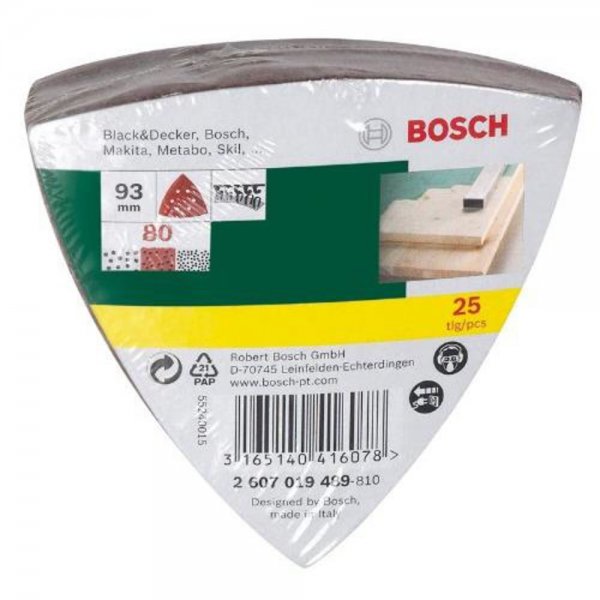 Bosch Bosc Schleifblatt-Set Delta 80 25tlg # 2607019489