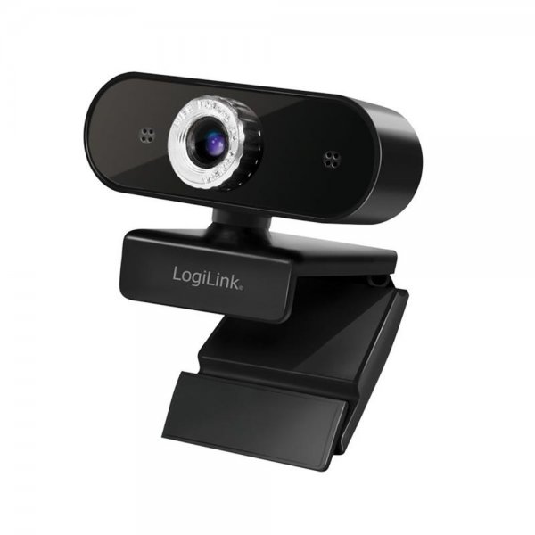 LogiLink UA0368 HD-USB-Webcam mit Mikrofon Schwarz neigbar drehbar USB 2.0 Plug-and-Play