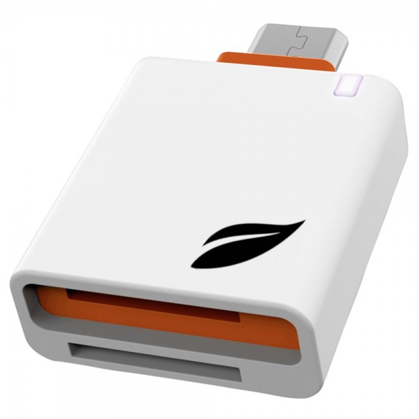Leef Access Mobile White Orange Mobile microSD Reader microUSB