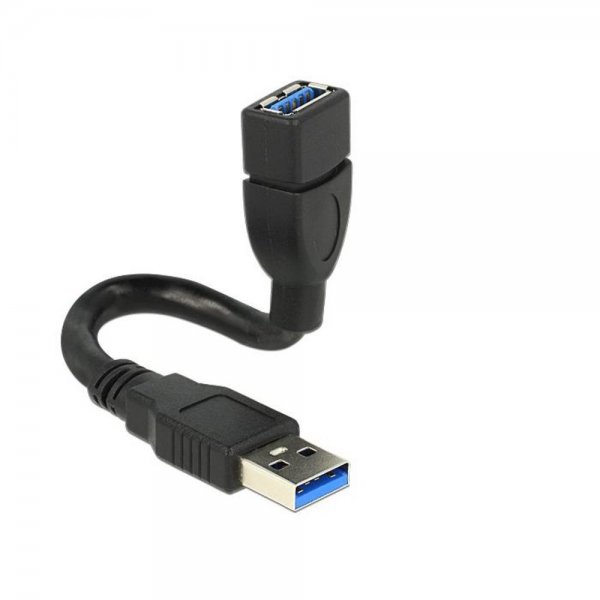 Delock Kabel USB 3.0 Typ-A Stecker > Typ-A Buchse ShapeCable 0,15m schwarz