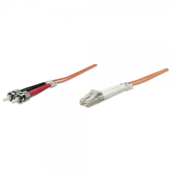 Intellinet LWL-Kabel Glasfaser LC/ST OM2 Duplex Multimode 10 m orange 470445