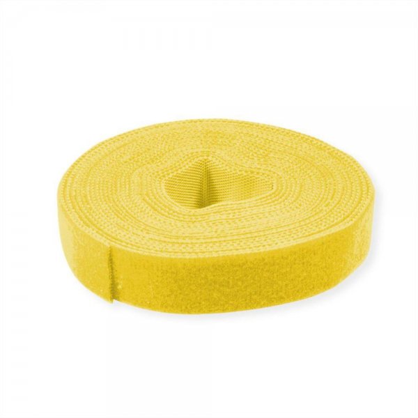 VALUE Klettband auf Rolle gelb 10 mm breit und 25 m lang Kabelmanagement