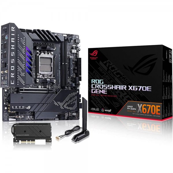 ASUS ROG CROSSHAIR X670E GENE Gaming Mainboard Sockel AMD AM5 Ryzen 7000 micro-ATX