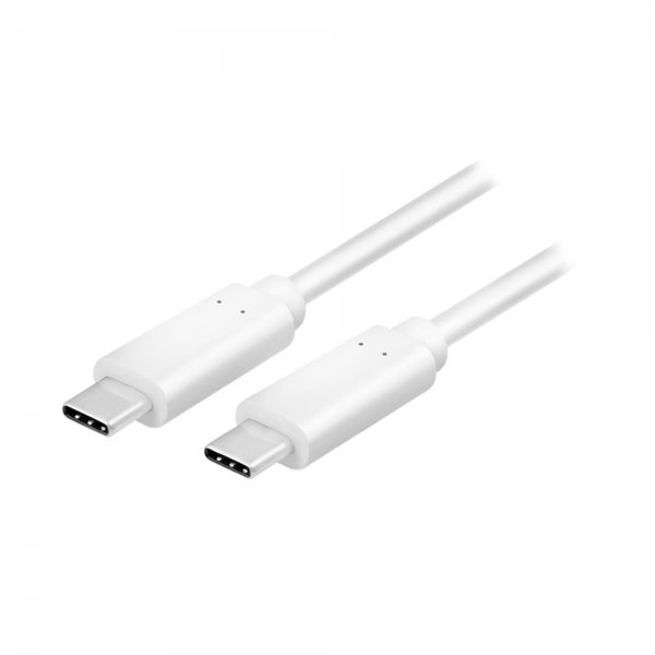 Logilink CU0130 USB 3.2 Gen2 Type-C Kabel, C/M zu C/M, E-mark, PD, 4K/60 Hz, weiß, 0,5 m