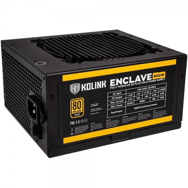 Kolink KL-G500FM Enclave 80 PLUS Gold Netzteil modular 500 Watt ATX-Formfaktor