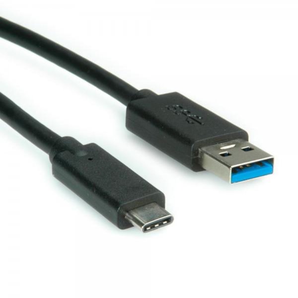 VALUE #11.99.9010 USB 3.1 Kabel Typ A auf C ST/ST 0,5 m schwarz