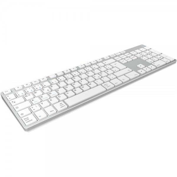 Keysonic KSK-8022BT DE-Layout Kabellose Bluetooth-Tastatur Aluminium QWERTZ