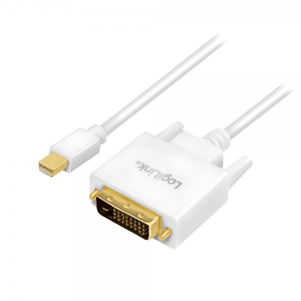 LogiLink CV0137 DisplayPort-Adapter, mDP/M zu DVI/M, 1080p, weiß, 1,8 m
