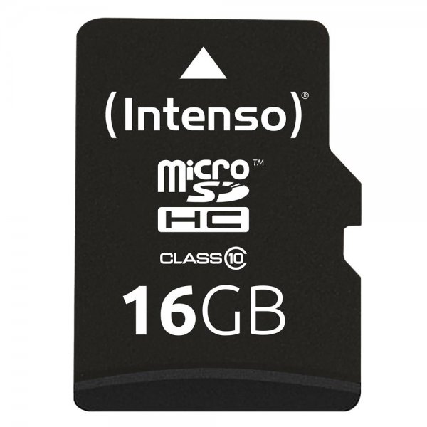 Intenso microSD 16GB Class 10 Speicherkarte inkl. SD-Adapter externer Datenspeicher
