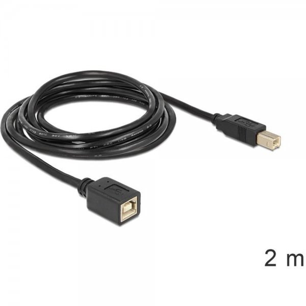 Delock Verlängerungskabel USB 2.0 B Stecker > B Buchse 2 m