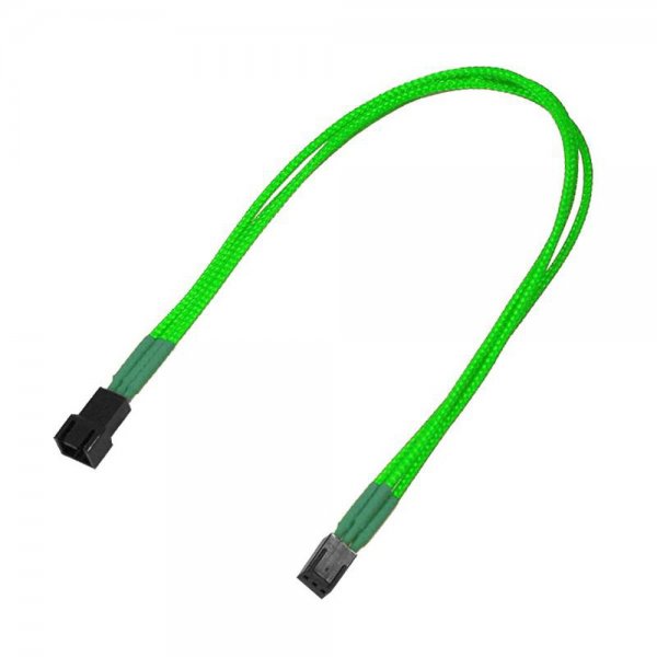 Nanoxia Kabel 3-Pin Verlängerung 30 cm Single neon-grün