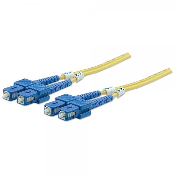 Intellinet LWL-Kabel Glasfaser SC/SC OS2 Duplex Singlemode 2 m gelb 470612