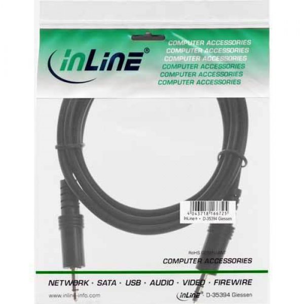 InLine Klinke Kabel - 3,5mm St/St - Stereo - 0,5m # 99932D