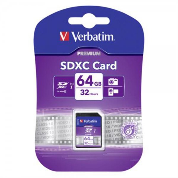 Verbatim SDXC Karte 64GB Class 10 Lesen Schreiben 104MB/s