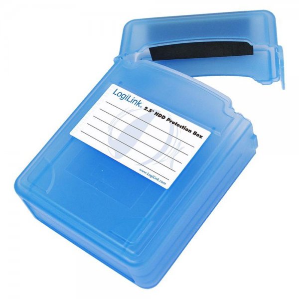 LogiLink Festplatten Schutz-Box für 2x 2,5" HDDs Blau