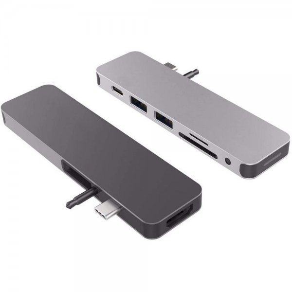 Hyperdrive SOLO PC & Apple MacbookUsb C Adapter - 7in1 Multiport Hub HDMI Usb-C 60w power 2x USB