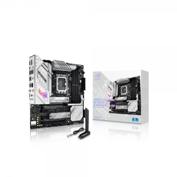 ASUS ROG STRIX B760-G GAMING WIFI Mainboard Sockel Intel LGA 1700 (Intel B760, mATX, DDR5) weiß