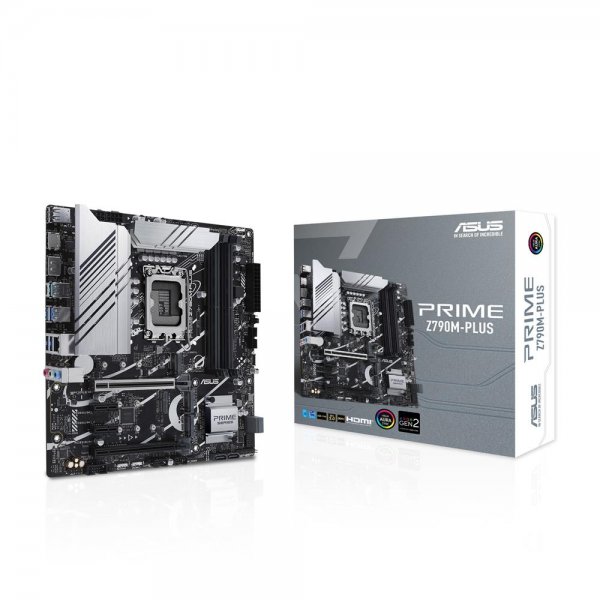 ASUS PRIME Z790M-PLUS Gaming Mainboard Intel LGA 1700 mATX, PCIe 5.0, DDR5 Speicher, 3x M.2