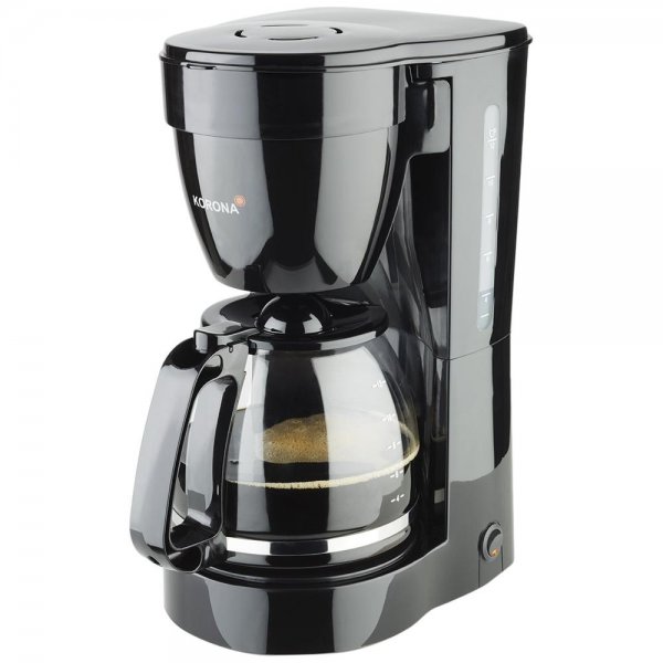 KORONA Kaffeemaschine Schwarz mit Glaskanne Filterkaffeemaschine Filter Kaffeeautomat 800W 1,5L