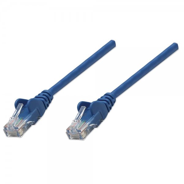 Intellinet Netzwerkkabel Cat5e U/UTP Patchkabel CCA RJ45 20 m blau 326018