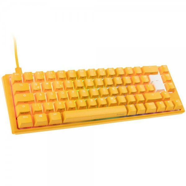 Ducky One 3 Yellow SF Gaming Tastatur RGB LED MX-Black Gelb DE-Layout QWERTZ