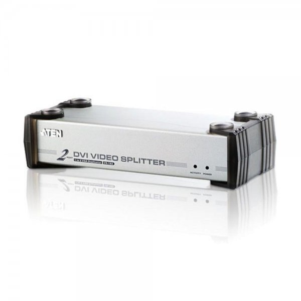 ATEN VS162 2-Port DVI Audio/Video Grafik-Splitter Switch Desktop Silber