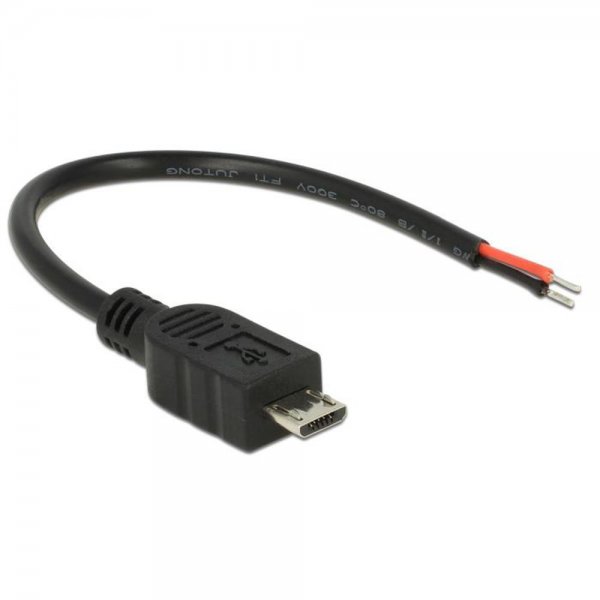 Delock Kabel USB 2.0 Micro-B Stecker > 2 x offene Kabe