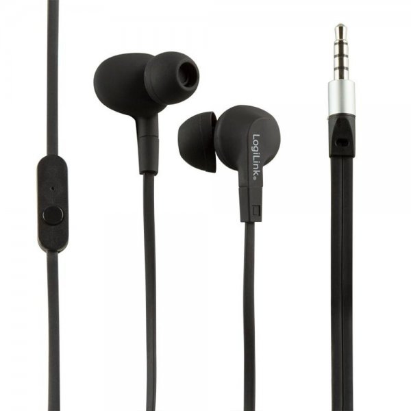 LogiLink HS0042 Wassergeschütztes IPX6 Stereo In-Ear Headset Mikrofon schwarz