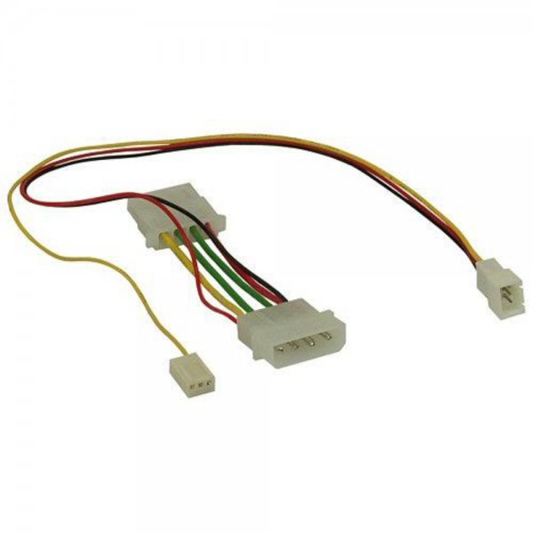 InLine Adapter Kabel Strom für 1 Lüfter 12V->7V + Tacho