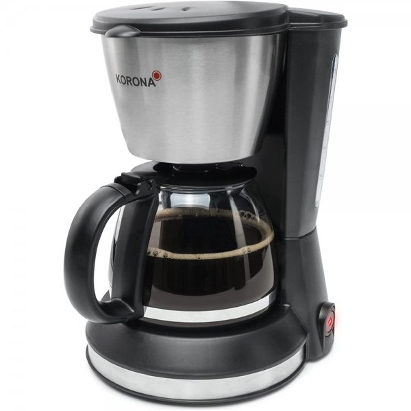 KORONA Kaffeemaschine 12304 schwarz silber 0,7 l 5 Tassen Filtermaschine Kaffeeautomat Glaskanne