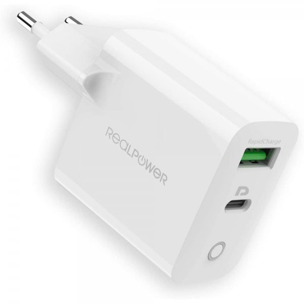 RealPower PC-65 GaN Wall Carger Ladegerät 65W Power Delivery USB-C Netzteil Rapid Charge & GaN