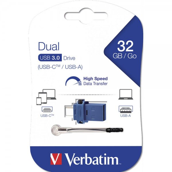 Verbatim 32 GB Dual USB-Stick USB 3.0 Type-C Speicherstick