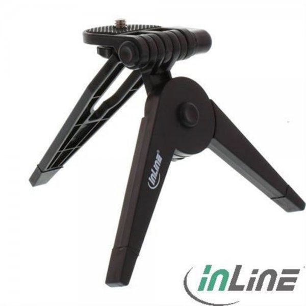 InLine ® Mini-Stativ 85mm, faltbar, schwarz