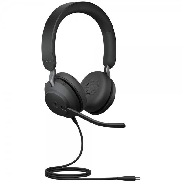 Jabra Evolve2 40 Headset – Noise Cancelling Microsoft Teams Zertifizierte Stereo Kopfhörer mit 3 Mik