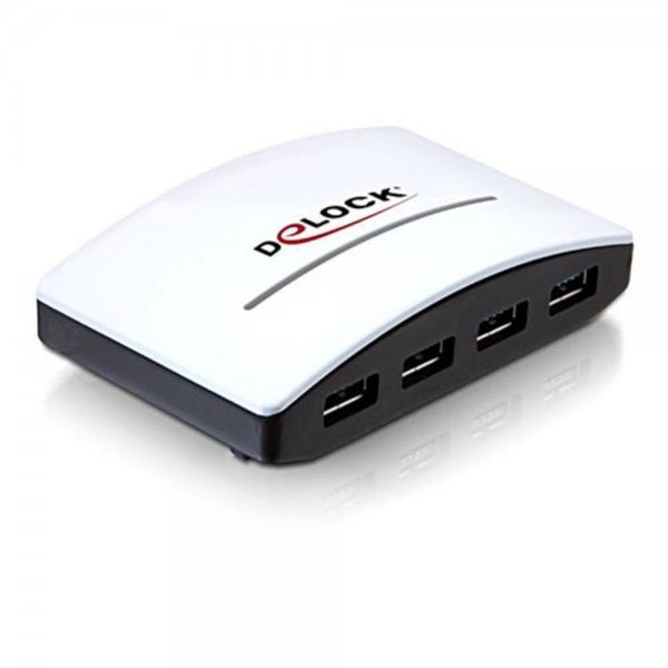 DeLock USB 3.0 externer 4-port HUB Aktiv mit Netzteil